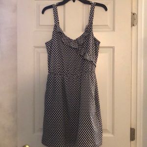 WHBM ruffle polka dot dress EUC
